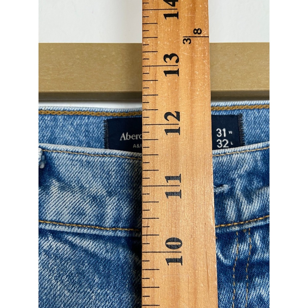 Abercrombie & Fitch 90s Slim Women's‎ Jeans Size 31 Vintage Stretch Light Wash - Picture 9 of 13